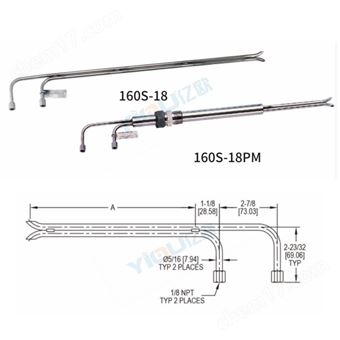 160S-98YIOU品牌不锈钢S型皮托管160S